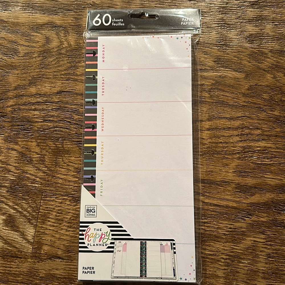 Happy Planner skinny weekly sheets